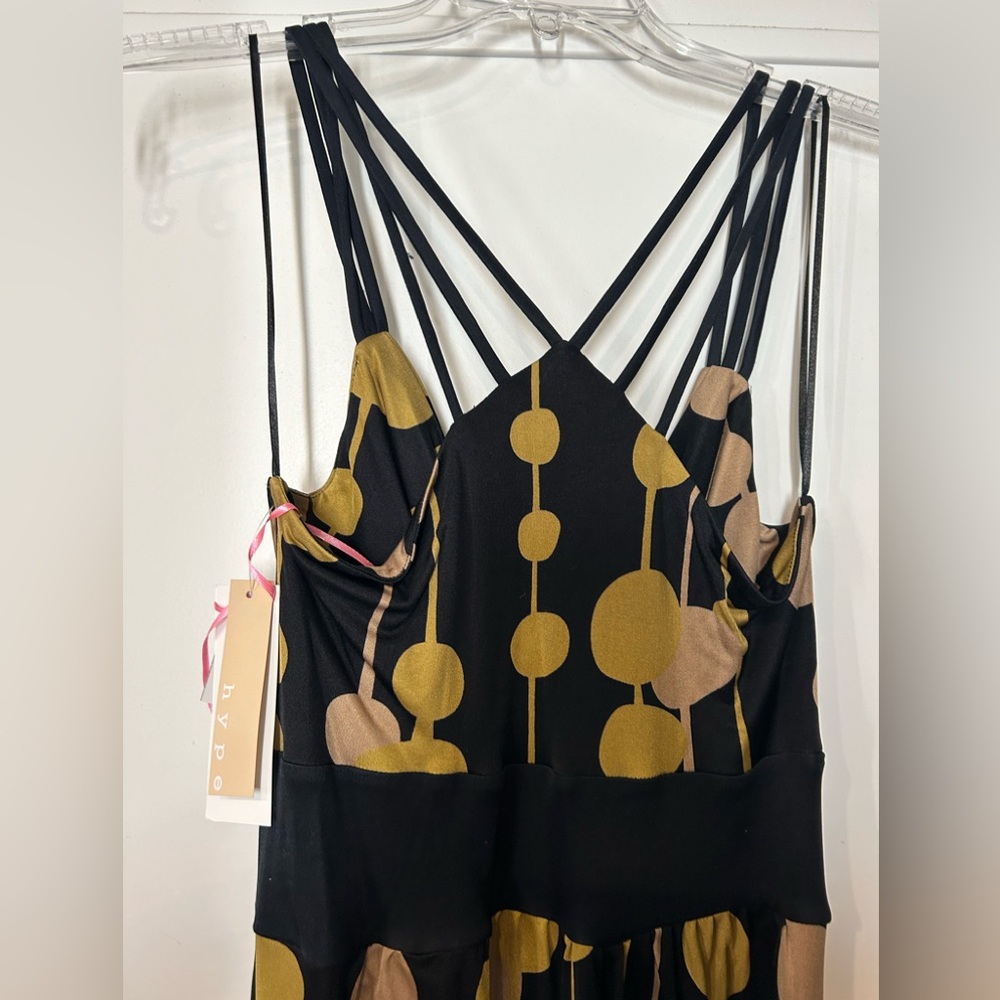 Retro Print Silk Jersey Dress by HYPE-NWT-size L